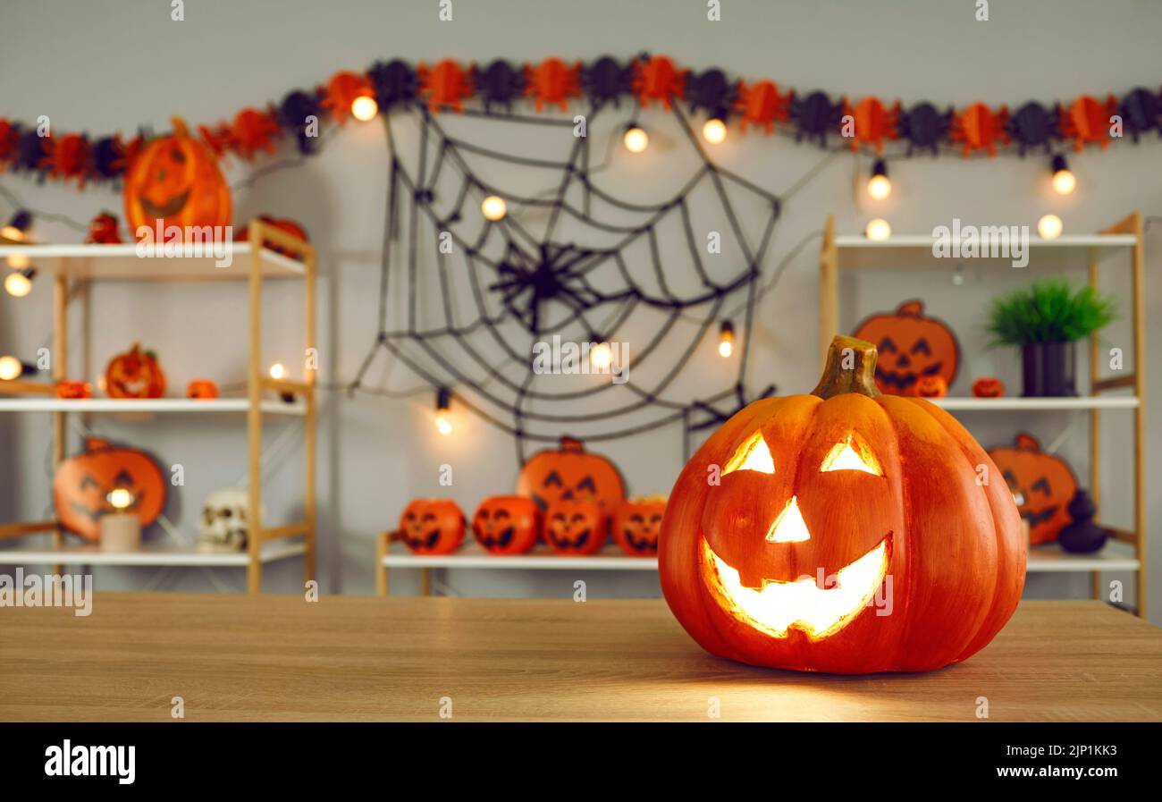Luci di zucca a LED di Halloween con telecomando - Candela elettrica senza fiamma con luce