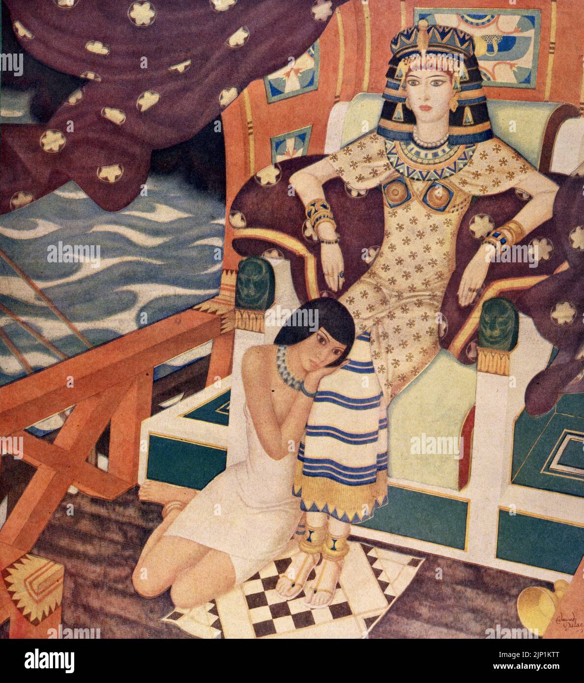 'Cleopatra' pubblicato il 13,1934 maggio nella rivista American Weekly dipinta da Edmund Dulac per la serie 'Follies that distrussero Famous Queens' Foto Stock