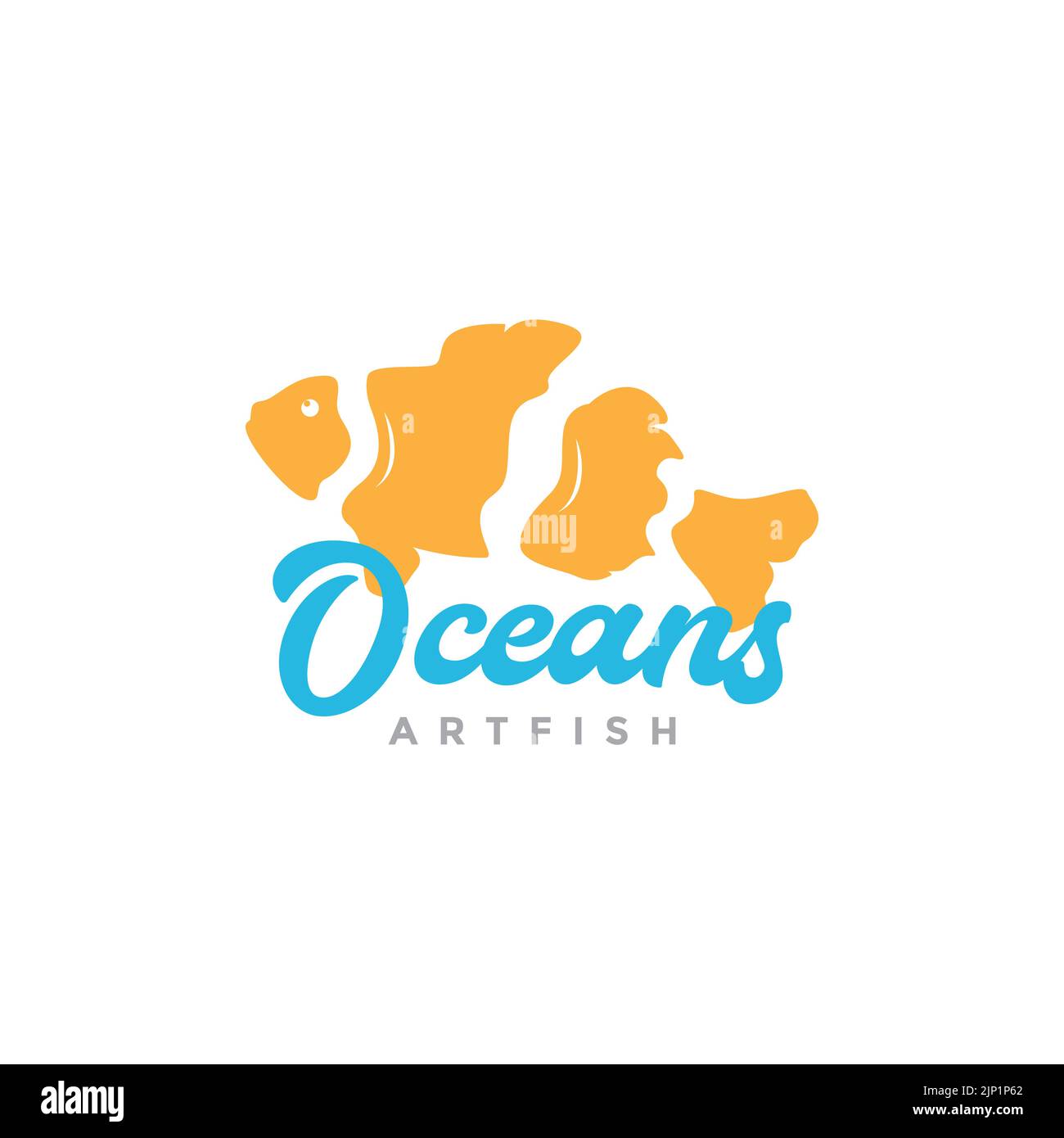 Logo ocellaris pesce pagliaccio Illustrazione Vettoriale