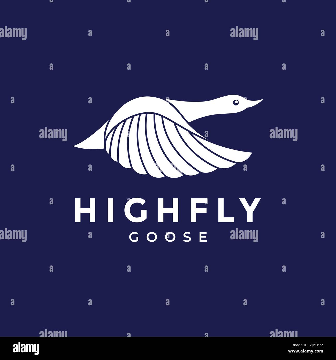 design moderno con logo flight goose Illustrazione Vettoriale
