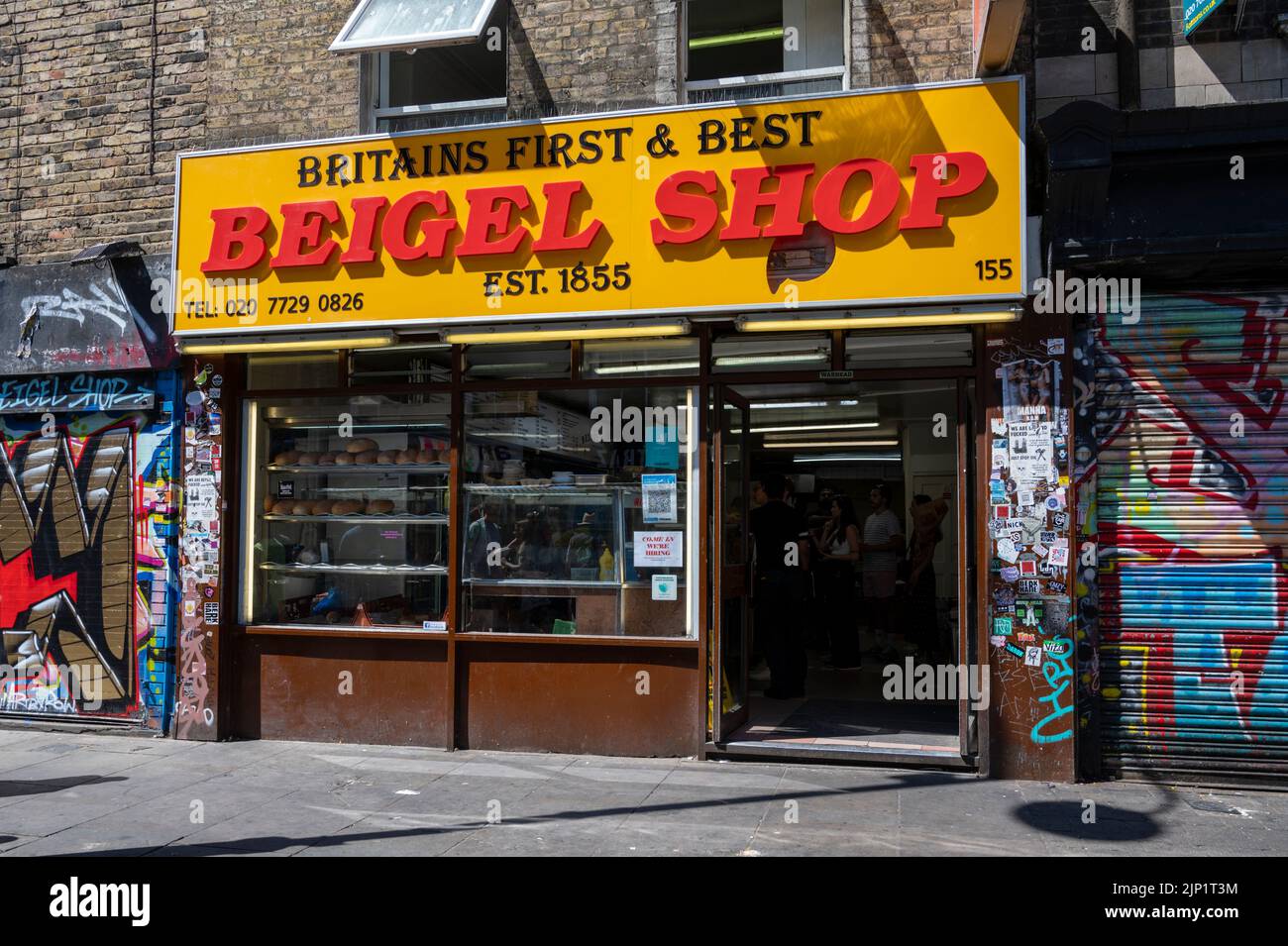 Britains First and Best Beigel Shop Brick Lane Londra UK Foto Stock