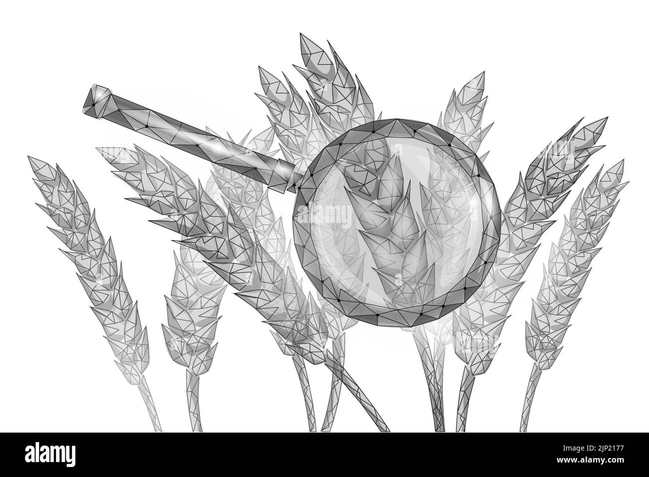 3D spighe di grano. Giornata mondiale del cibo consapevolezza della fame. Aiutare il cibo di beneficenza aiutare i rifugiati internazionali globali illustrazione vettoriale Illustrazione Vettoriale