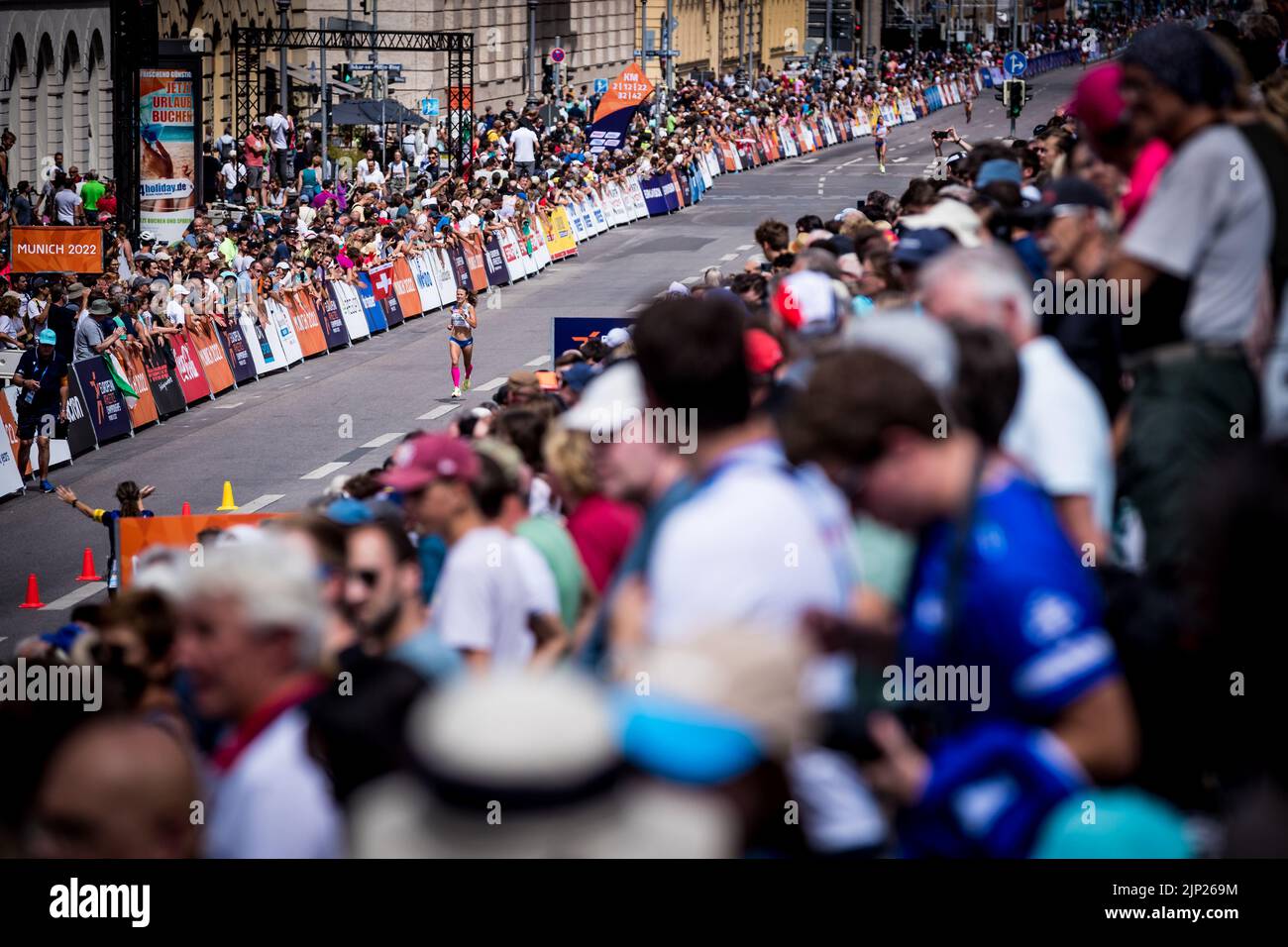 La ceca Tereza Hrochova in azione durante la CORSA di SALOMON della 22 maratona ai Campionati europei di Monaco (Germania), 15 agosto 2022. (Foto CTK/Jaros Foto Stock