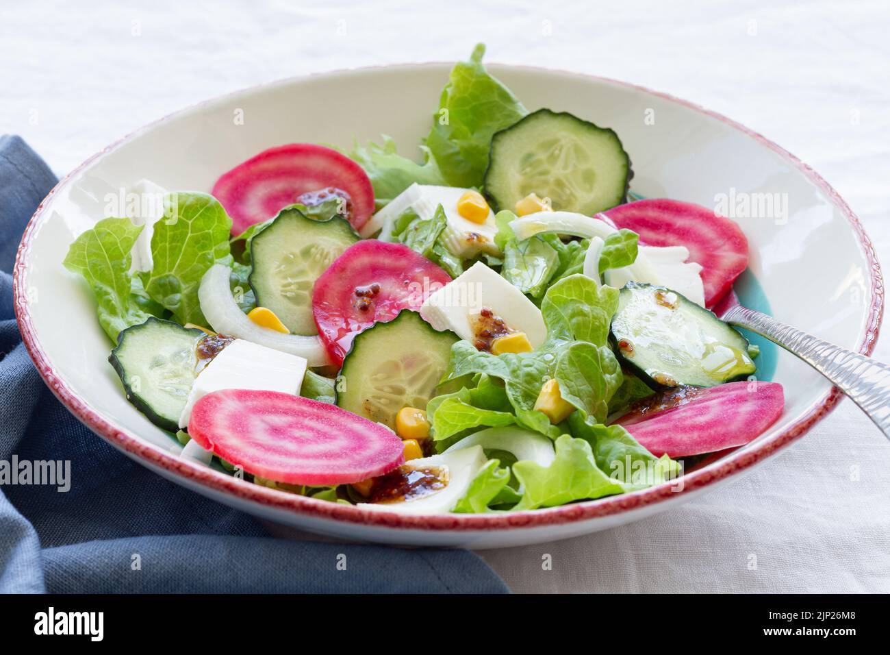 insalata, condimento di cipolla-senf, a basso contenuto di grassi, insalate Foto Stock