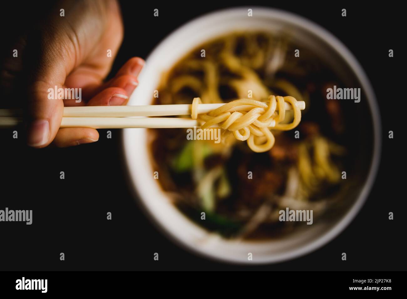 zuppa, bacchette, zuppa di noodle, zuppe, bacchette, zuppe di noodle Foto Stock