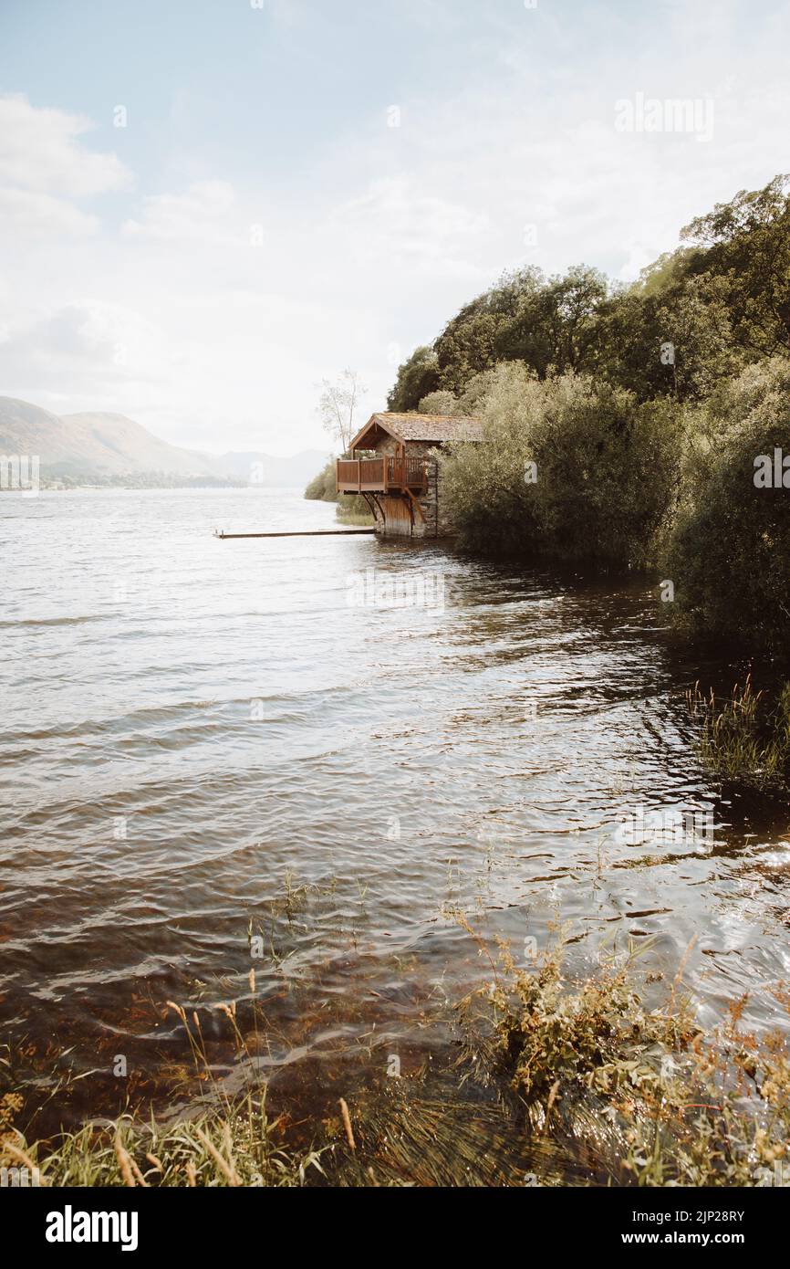 lungolago, gran bretagna, villa di vacanza, lakefronts, inghilterra, uk, ville per vacanze Foto Stock