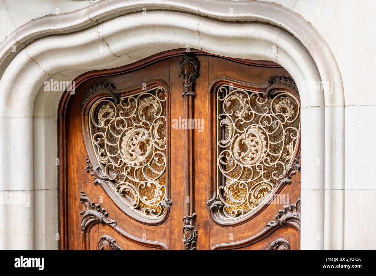 Particolare della vecchia architettura a Barcellona, Spagna Foto Stock