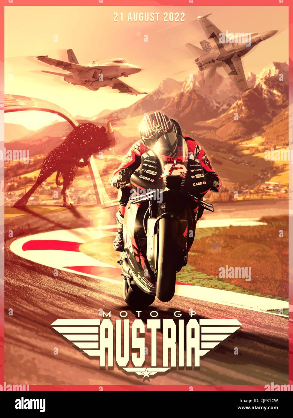 Poster di gara del Gran Premio di Moto 2022 austriaco Foto Stock