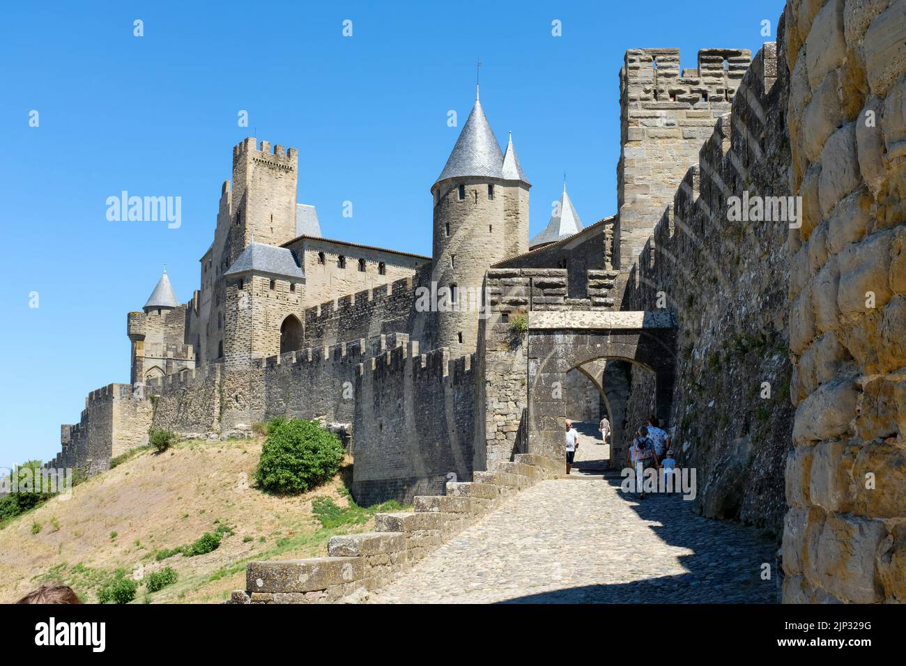 Citie de Carcassonne in Francia. Foto Stock