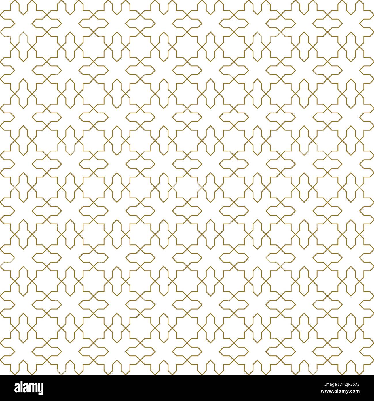 Ornamento geometrico senza cuciture basato su arte islamica tradizionale marrone colore Lines.Great design per tessuto, tessuto, copertina, carta da imballaggio, sfondo. Illustrazione Vettoriale