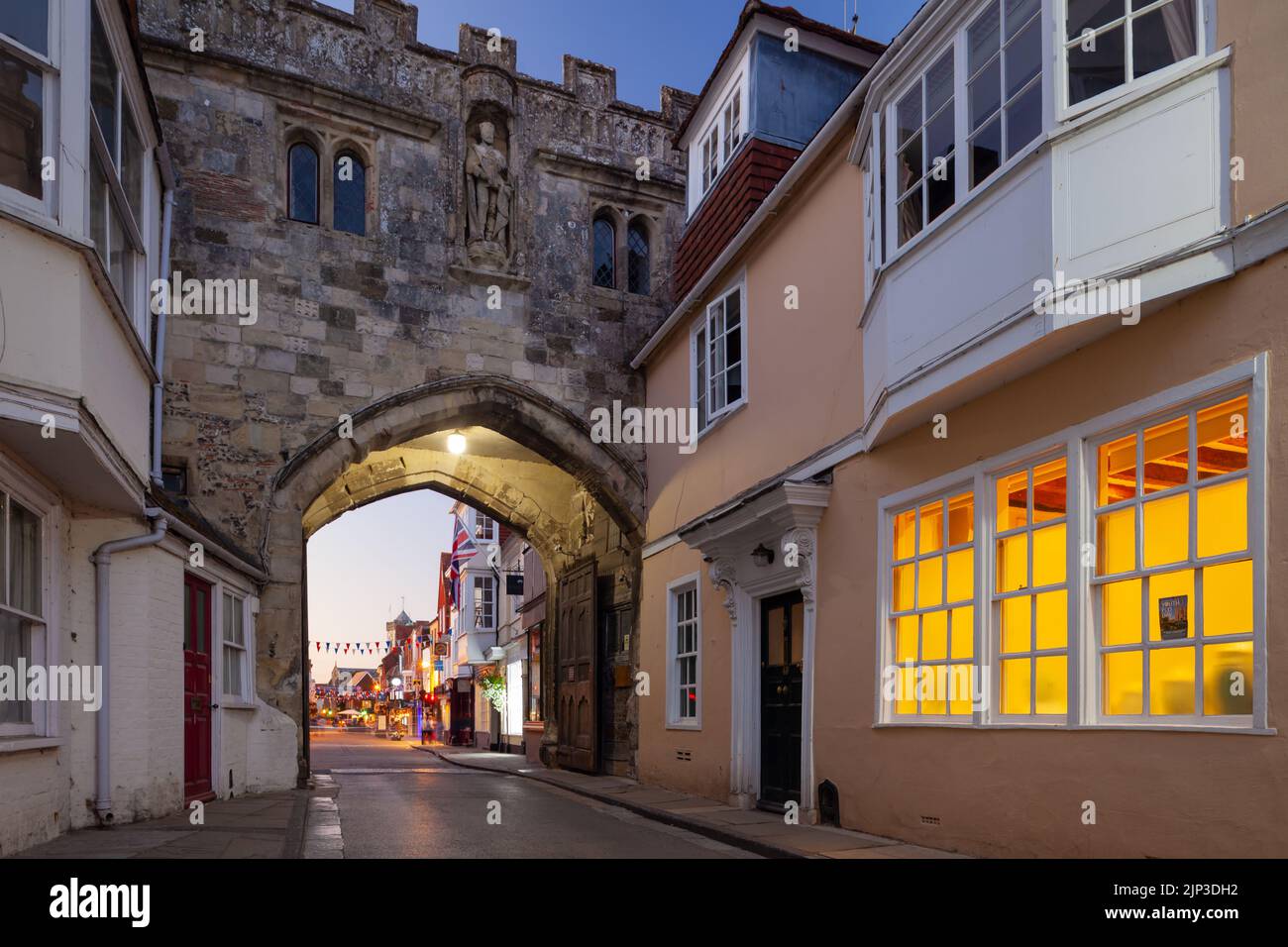 Serata al North Gate di Salisbury, Wiltshire, Inghilterra. Foto Stock