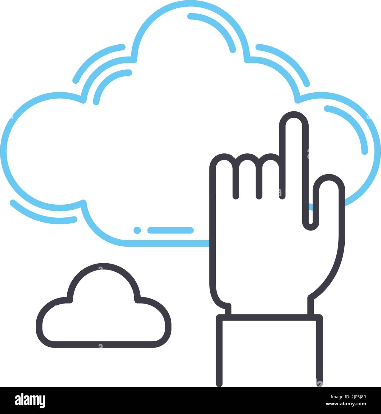 icona della linea del dispositivo dati di backup, simbolo di contorno, illustrazione vettoriale, simbolo concettuale Illustrazione Vettoriale