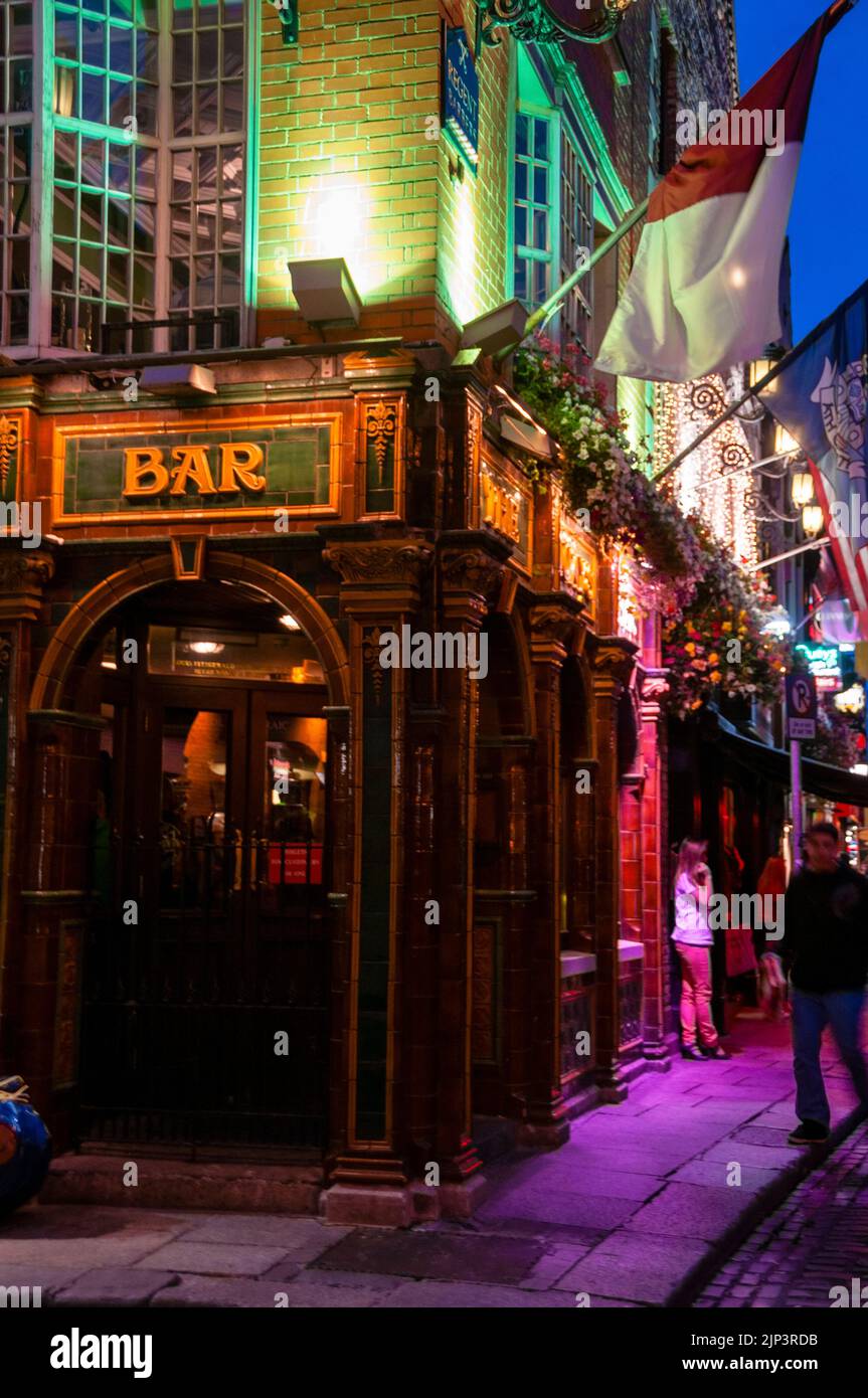 Area di Temple Bar di Dublino, Irlanda. Foto Stock