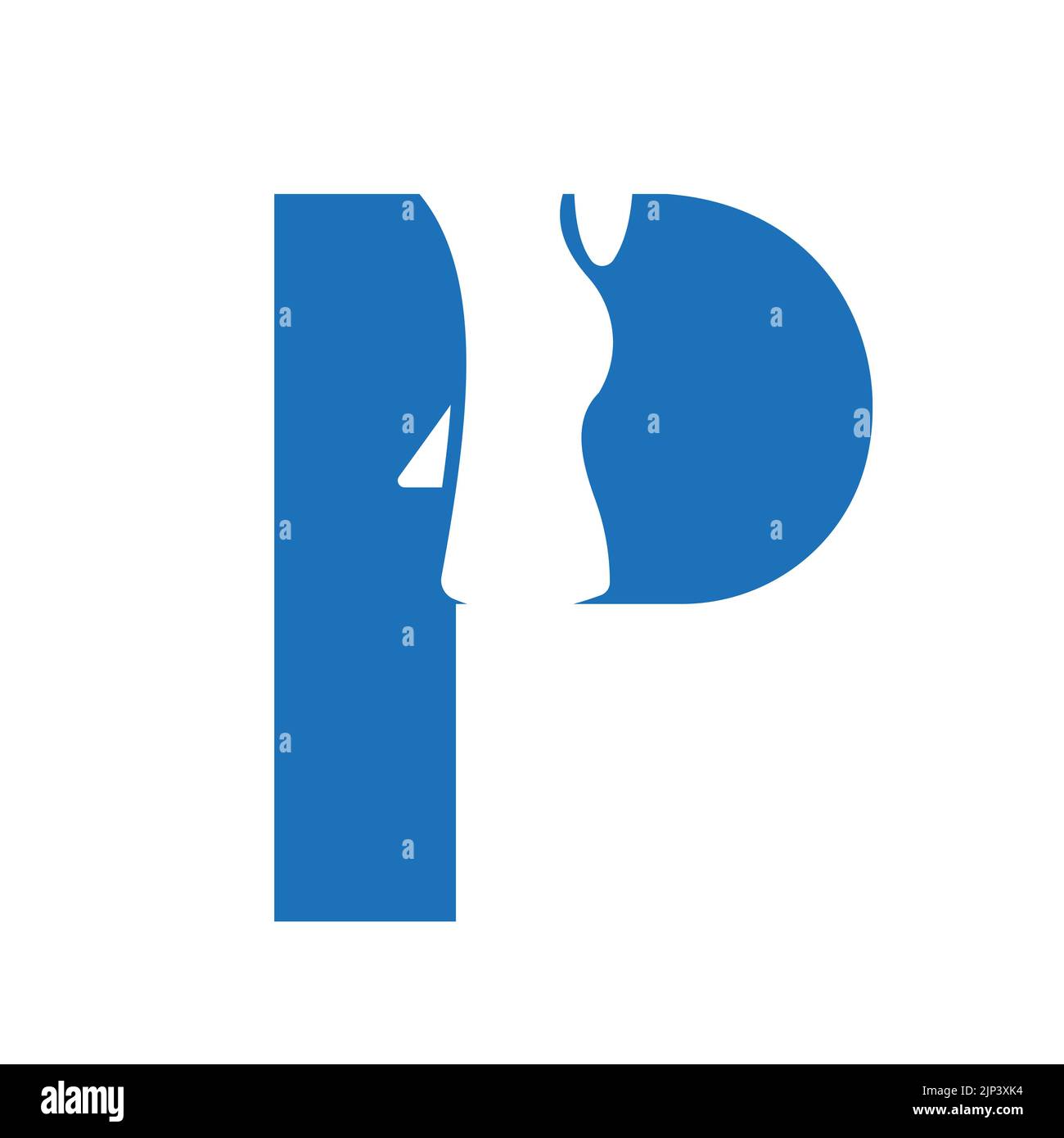 Lettera P trattamento del piede Logo e Foot Chirurgia Logo modello concetto con cura del piede Illustrazione Vettoriale