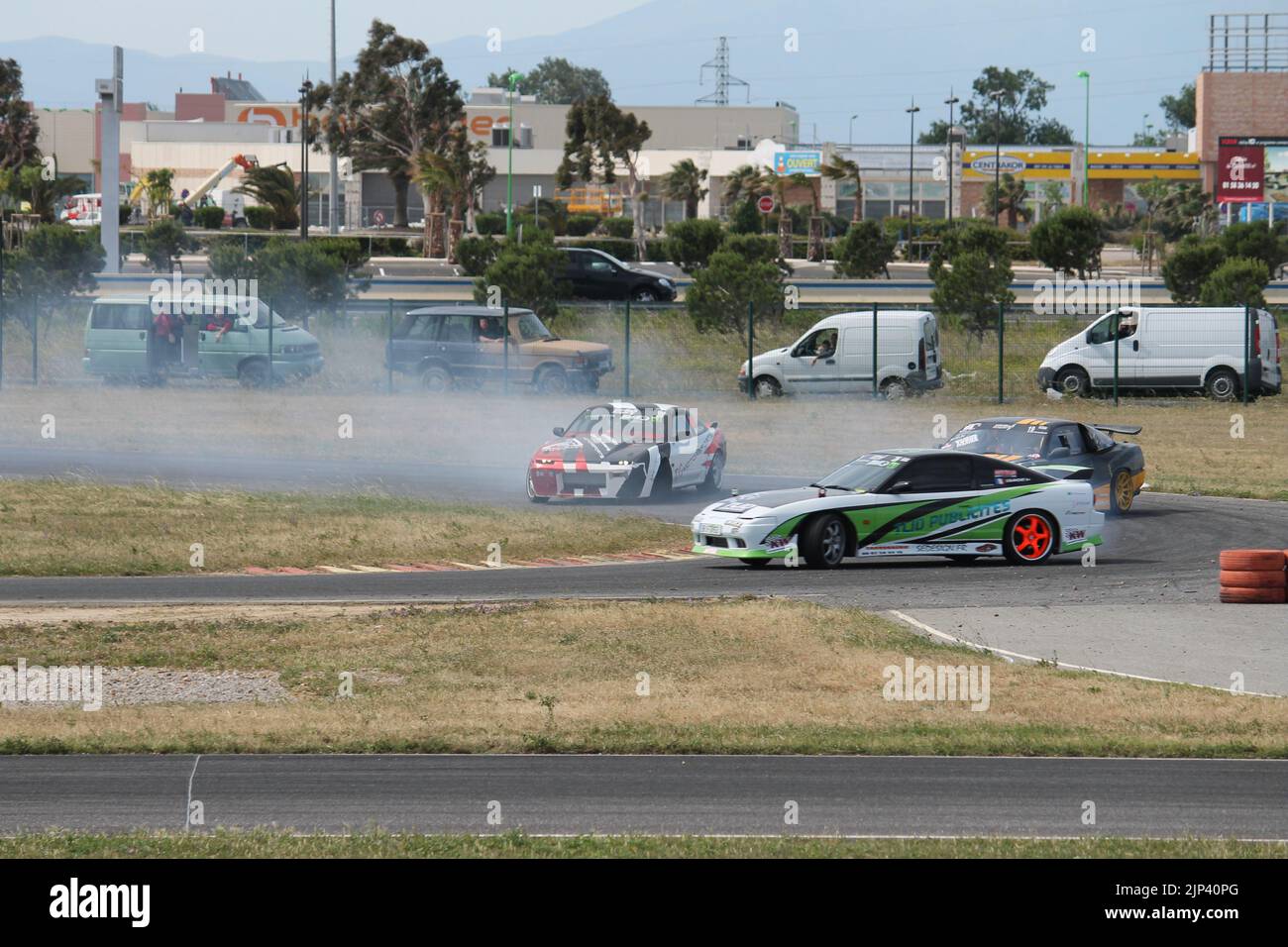 Una prestazione personalizzata della vettura sportiva Nissan Silvia S13 Foto Stock