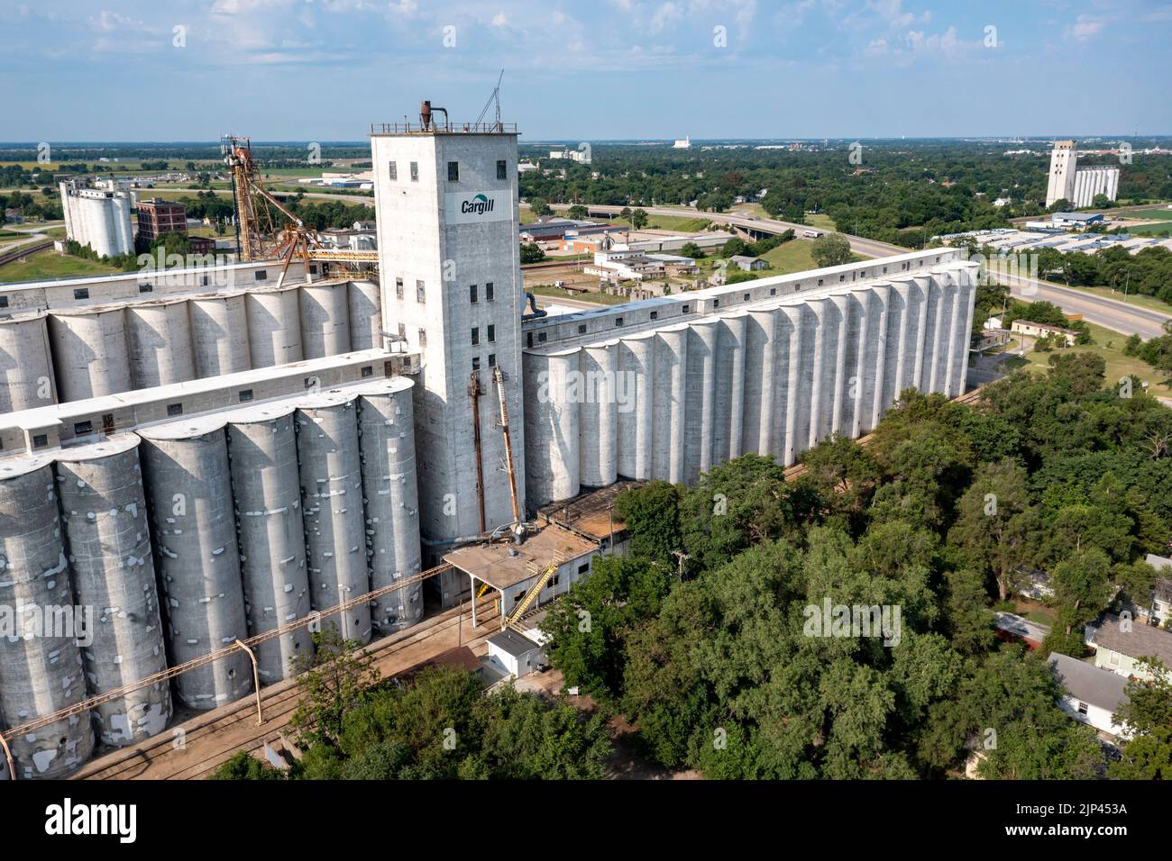 Hutchinson, Kansas - Un grande ascensore Cargill grano, uno dei molti in città. Foto Stock