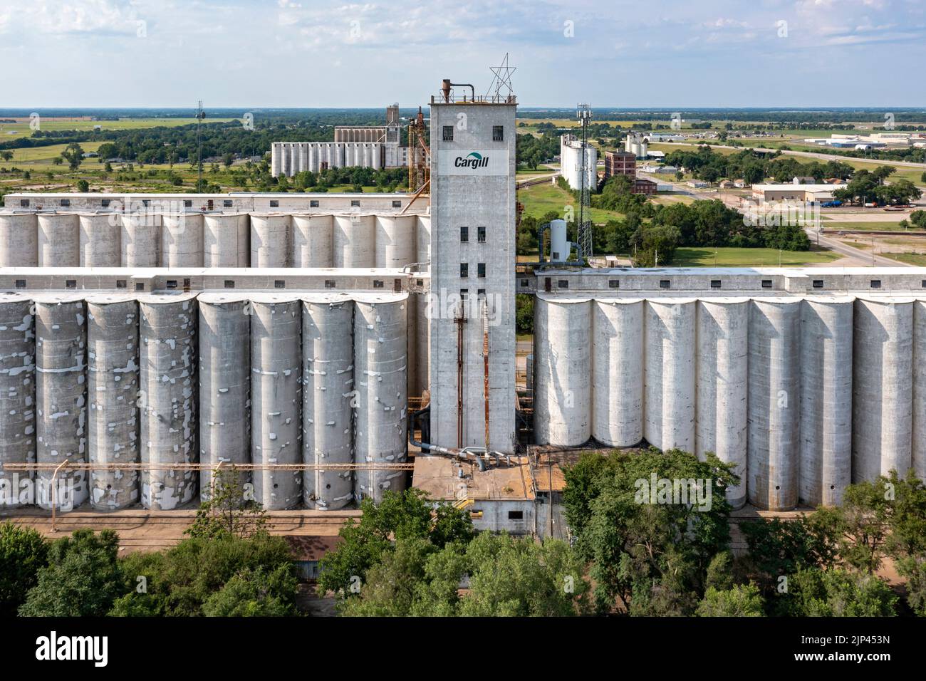 Hutchinson, Kansas - Un grande ascensore Cargill grano, uno dei molti in città. Foto Stock