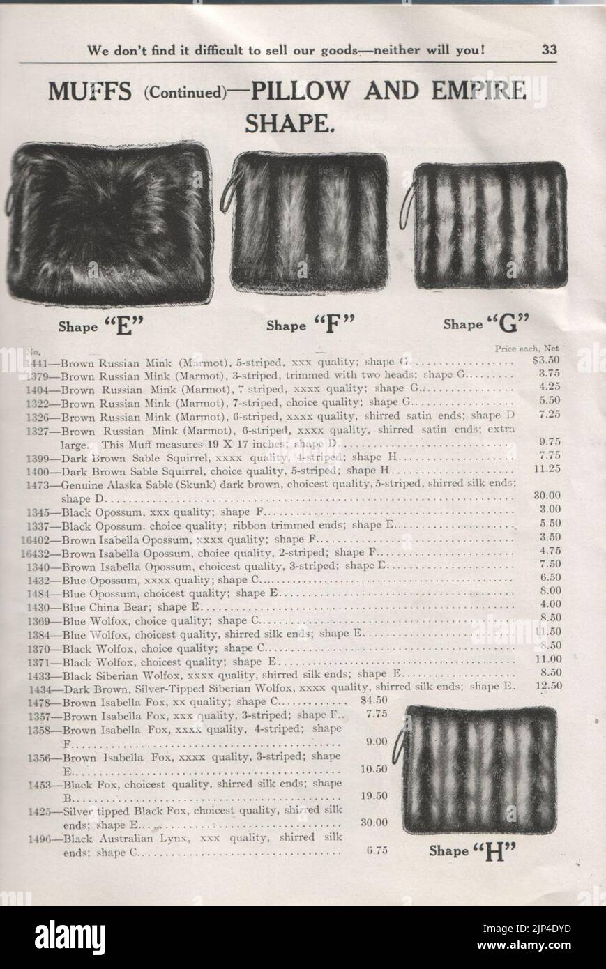 The Fur House Max Neuburger & Co, No 598 Broadway, New York, Stagione 1910-1133 Foto Stock