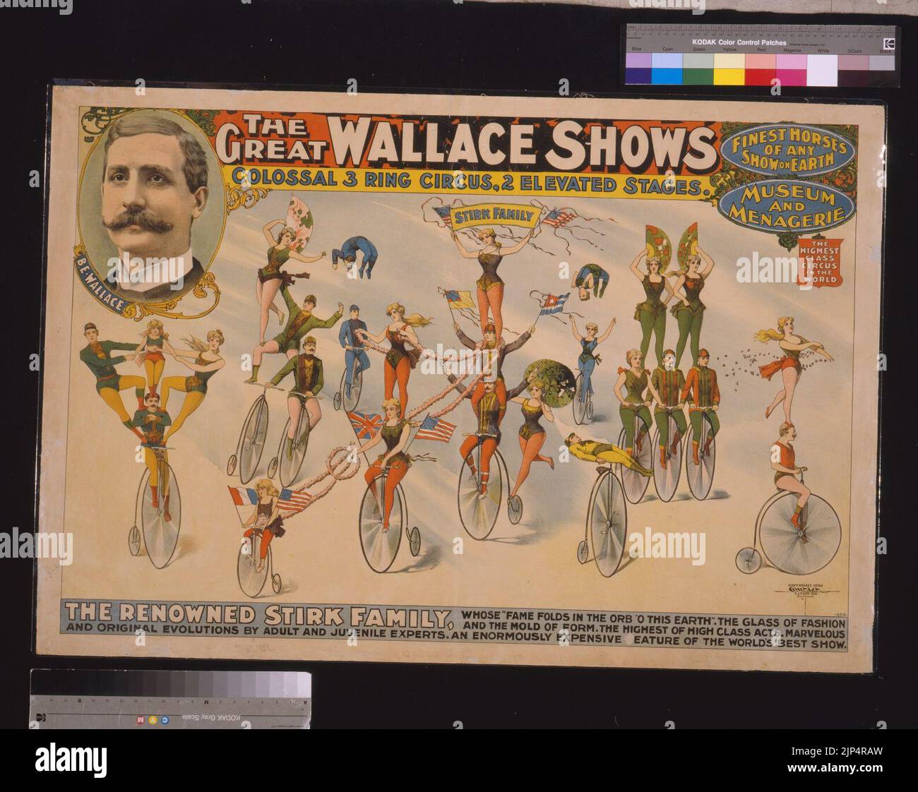 Il Grande Wallace mostra - colossale circo ad anello 3, 2 stadi elevati Foto Stock