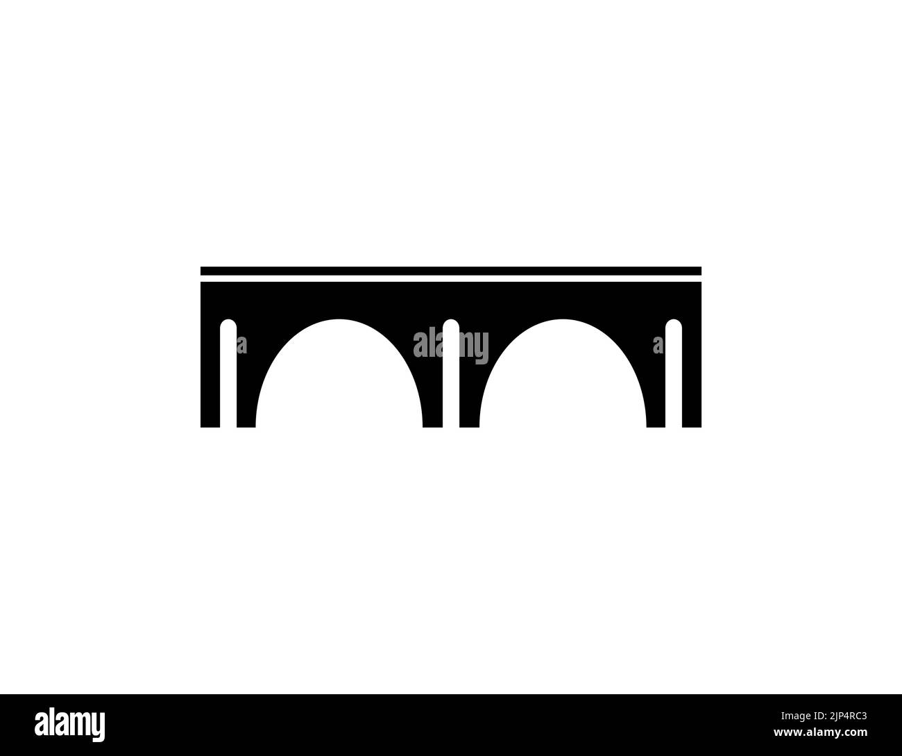 Ponte, icona della costruzione. Illustrazione vettoriale. Illustrazione Vettoriale