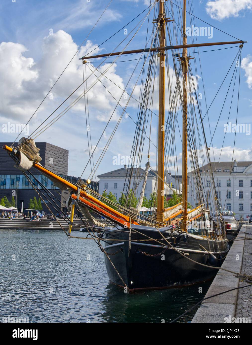 Nave storica a vela a Copenaghen in Danimarca, Europa settentrionale Foto Stock