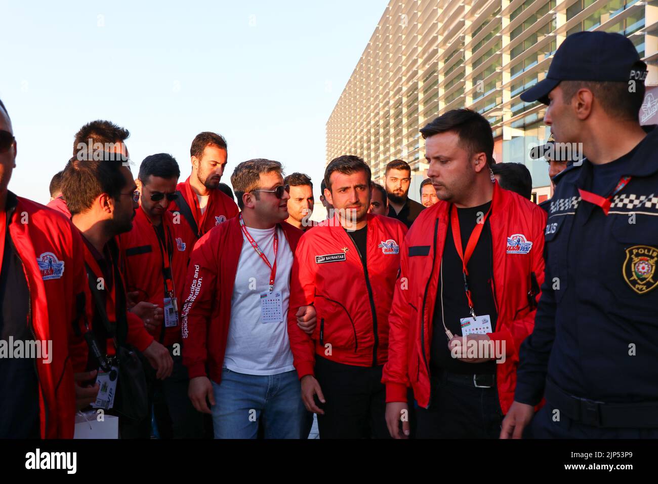 Selcuk Bayraktar in TEKNOFEST Azerbaijan festival. Baku - Azerbaigian: 27 maggio 2022. L'uomo che ha cambiato le tattiche della guerra Foto Stock