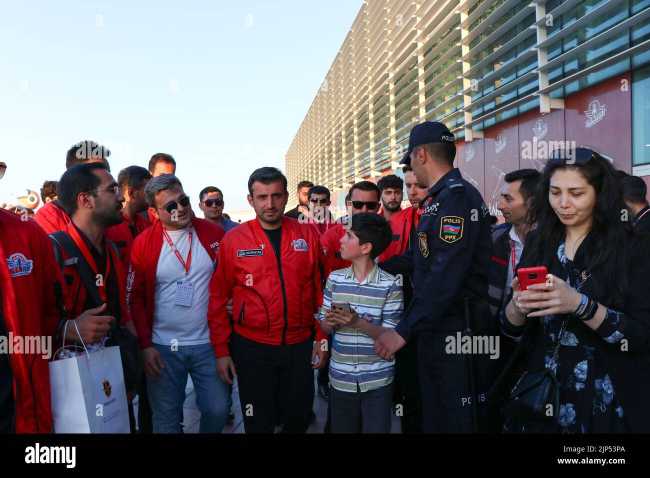 Selcuk Bayraktar in TEKNOFEST Azerbaijan festival. Baku - Azerbaigian: 27 maggio 2022. L'uomo che ha cambiato le tattiche della guerra Foto Stock
