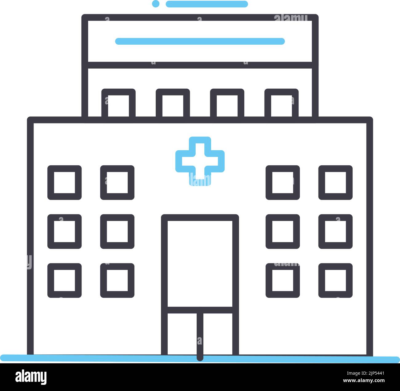 icona della linea clinica, simbolo del contorno, illustrazione vettoriale, simbolo del concetto Illustrazione Vettoriale