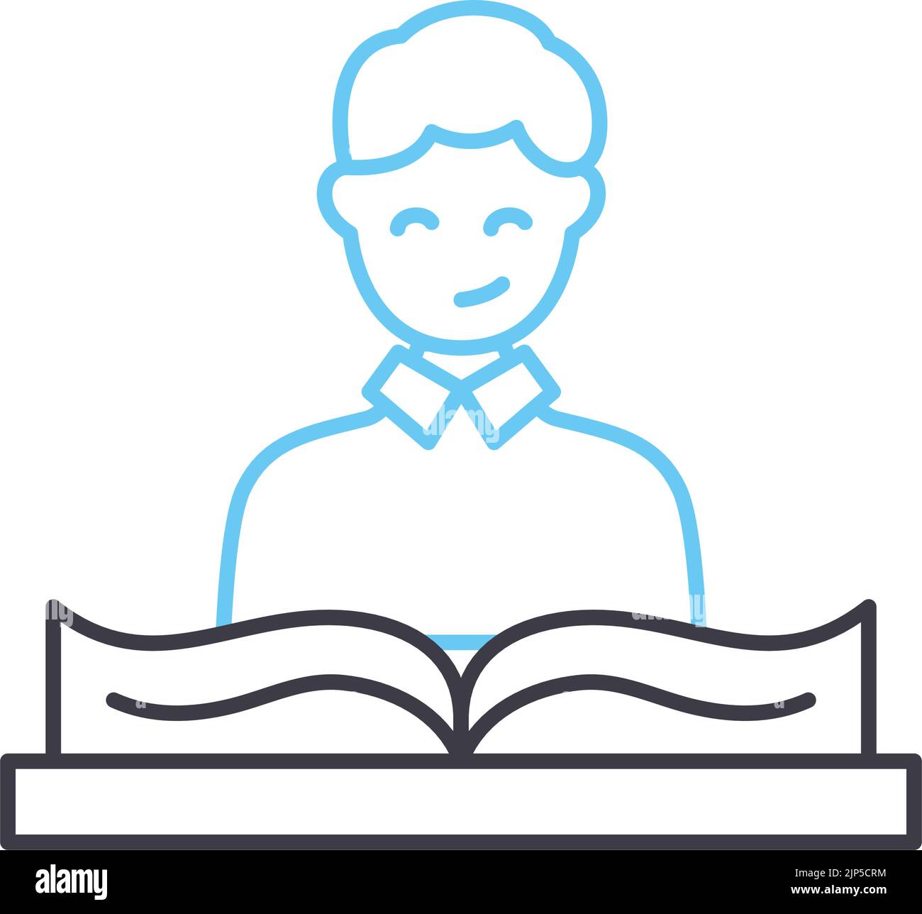 icona della linea del corso, simbolo del contorno, illustrazione vettoriale, simbolo del concetto Illustrazione Vettoriale