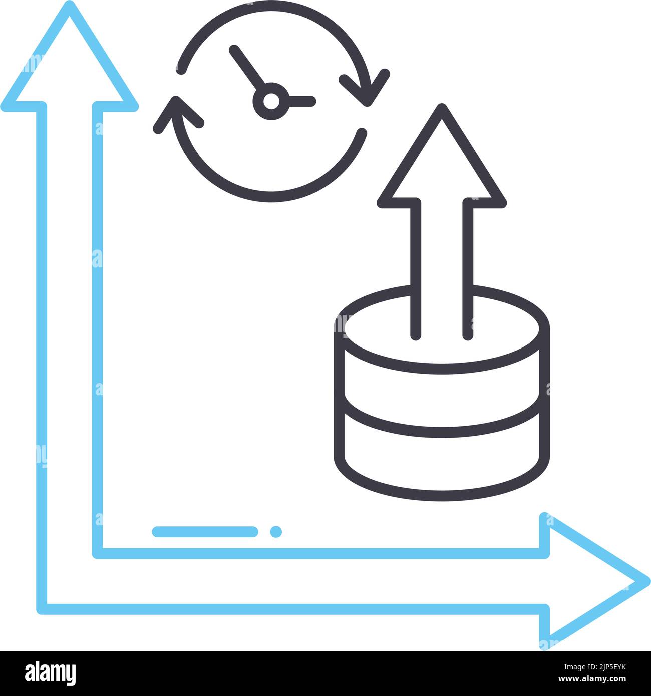 icona della linea di interesse composta, simbolo di contorno, illustrazione vettoriale, simbolo concettuale Illustrazione Vettoriale