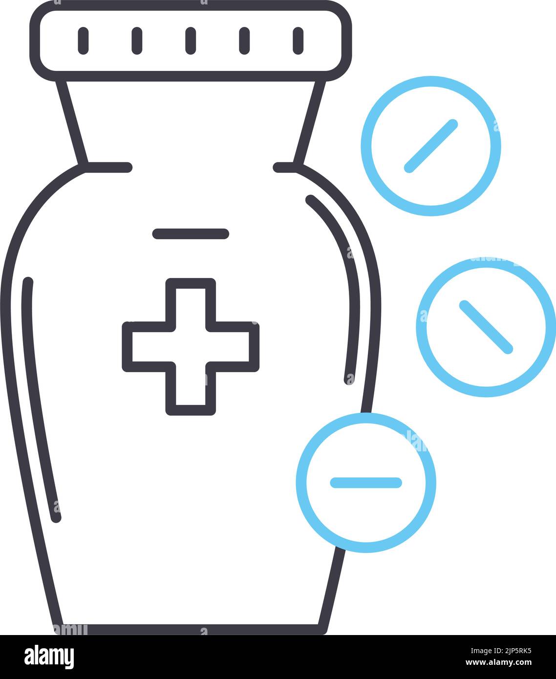 icona della linea del kit di pronto soccorso, simbolo del contorno, illustrazione vettoriale, segnale concettuale Illustrazione Vettoriale