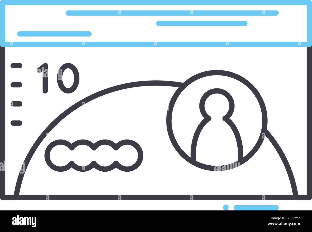 icona della linea delle banconote in contanti, simbolo del contorno, illustrazione vettoriale, simbolo del concetto Illustrazione Vettoriale