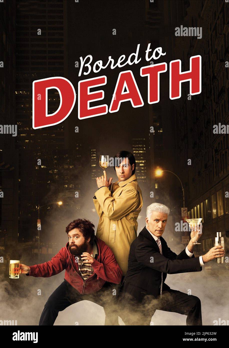 ZACH GALIFIANAKIS, Jason Schwartzman, Ted Danson POSTER, annoiato a morte, 2009 Foto Stock