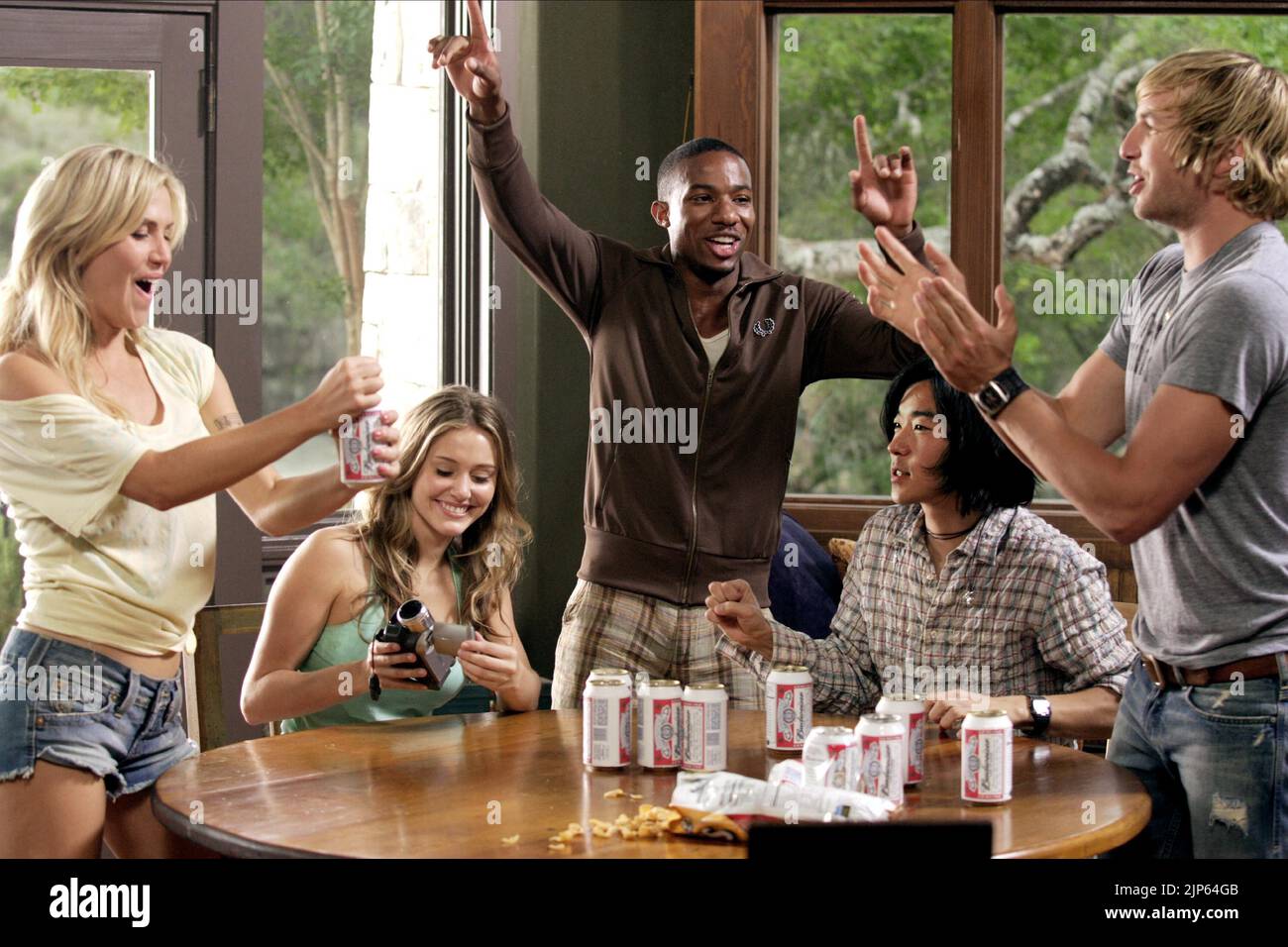 WILLA FORD, JULIANNA GUILL, ARLEN ESCARPETA, AARON YOO, Ryan Hansen, venerdì il 13th, 2009 Foto Stock