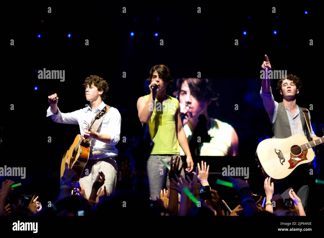 NICK Jonas Joe Jonas, Kevin Jonas, JONAS BROTHERS: 3D esperienza concertistica, 2009 Foto Stock