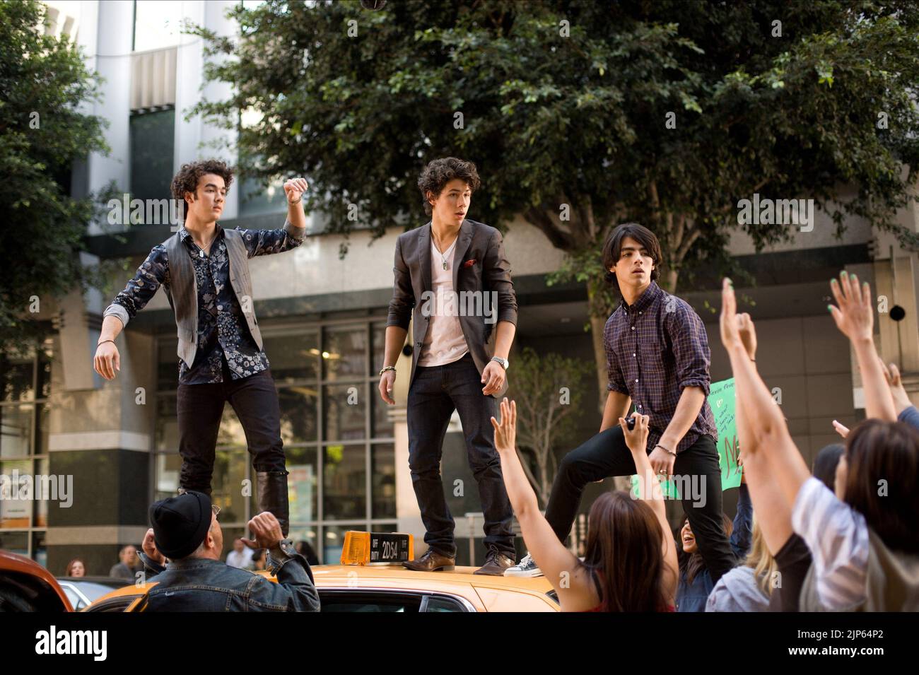 KEVIN Jonas, Nick Jonas Joe Jonas, JONAS BROTHERS: 3D esperienza concertistica, 2009 Foto Stock