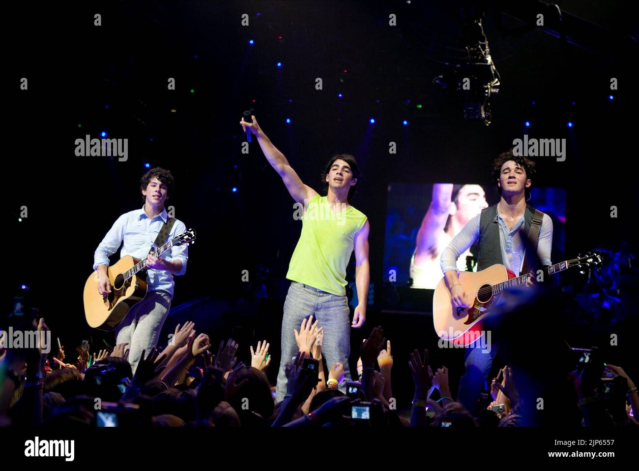 NICK Jonas Joe Jonas, Kevin Jonas, JONAS BROTHERS: 3D esperienza concertistica, 2009 Foto Stock