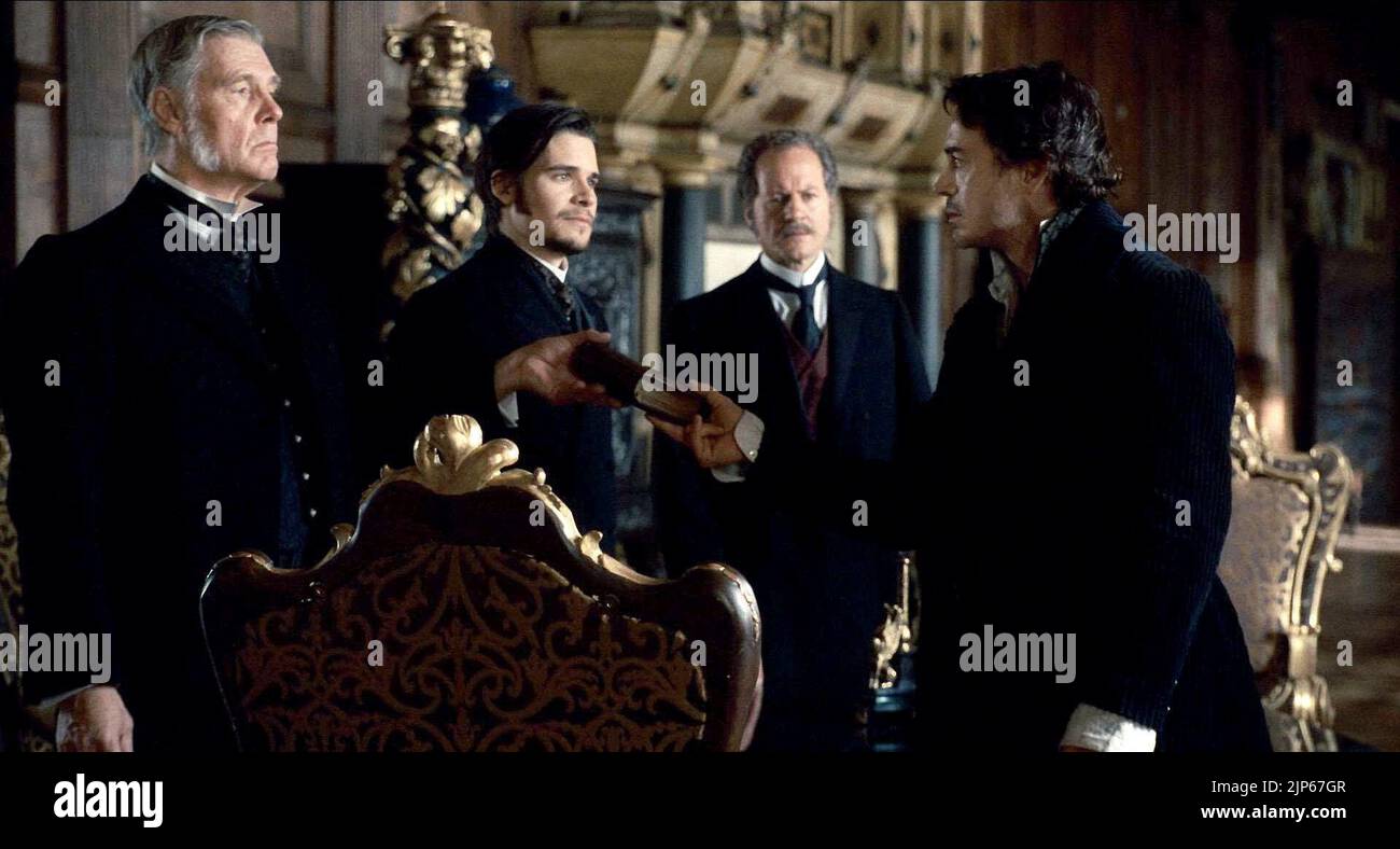 JAMES FOX, HANS MATHESON, William speranza, Robert Downey Jr., Sherlock Holmes, 2009 Foto Stock