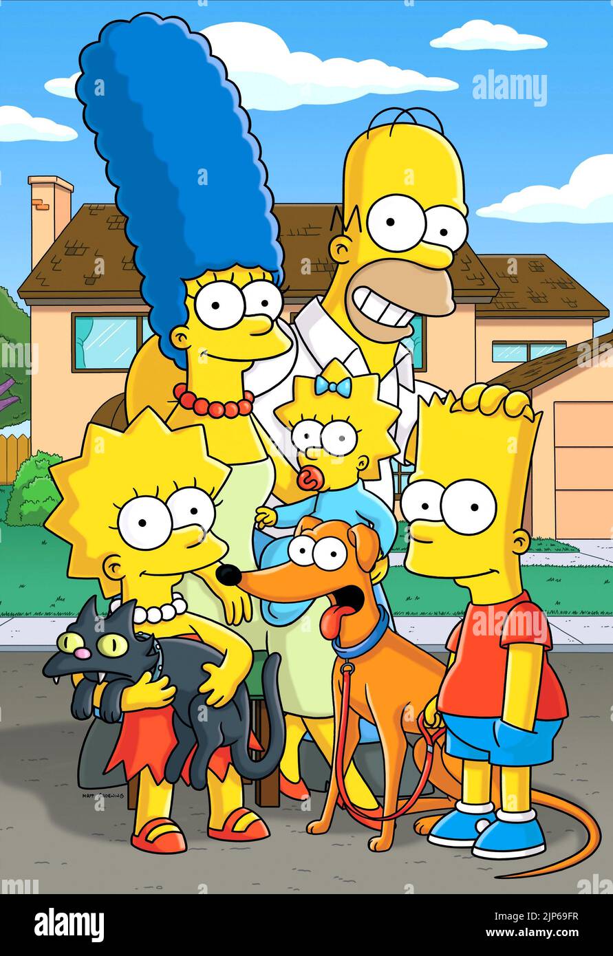 SNOWBALL, LISA SIMPSON, Marge Simpson, Maggie Simpson, SANTA'S Little Helper, Homer Simpson, Bart Simpson, The Simpsons: Stagione 21, 2009 Foto Stock