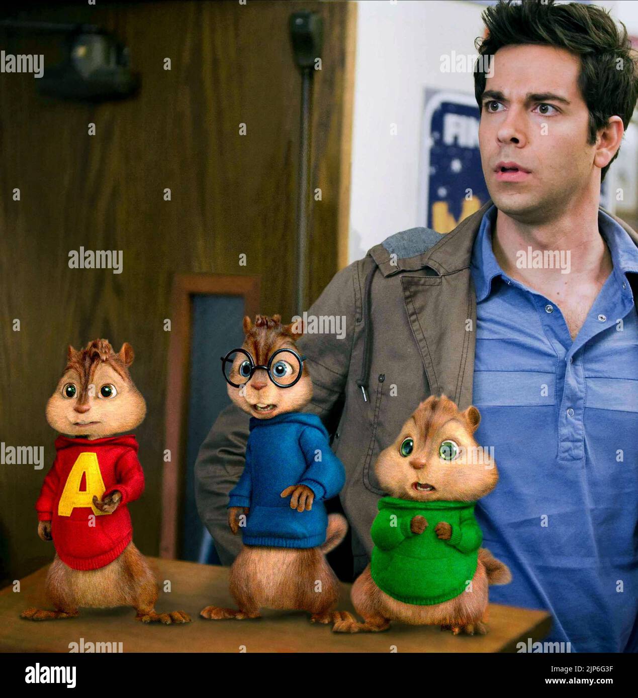 ALVIN, SIMON, THEODORE, LEVI, ALVIN E I CHIPMUNKS: THE SQUEAKQUEL, 2009 Foto Stock