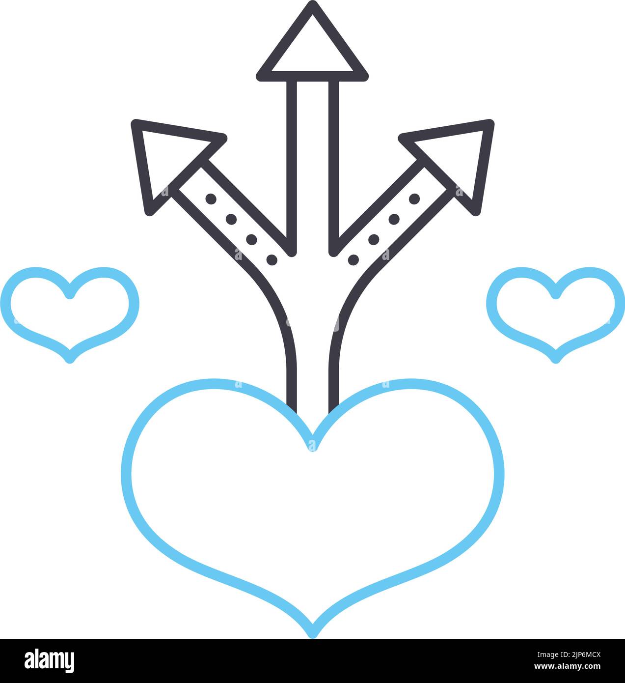 icona della linea di crescita benefica, simbolo del contorno, illustrazione vettoriale, simbolo del concetto Illustrazione Vettoriale