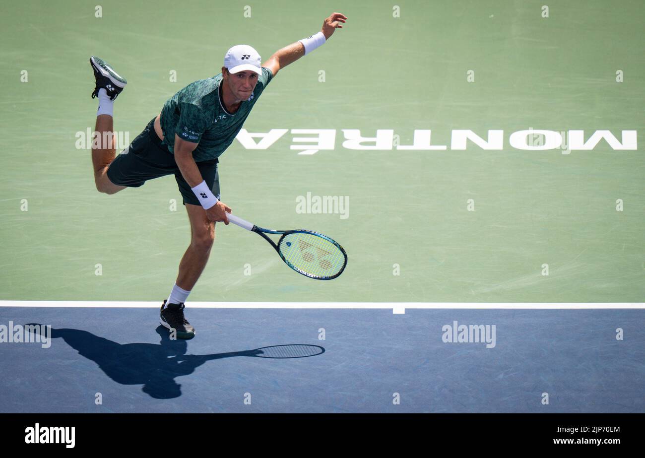 Casper Ruud of Norway ha colpito un colpo durante il National Bank Open allo Stade IGA il 11 agosto 2022 a Montreal, Canada. Foto di Mathieu Belanger/AFLO) Foto Stock