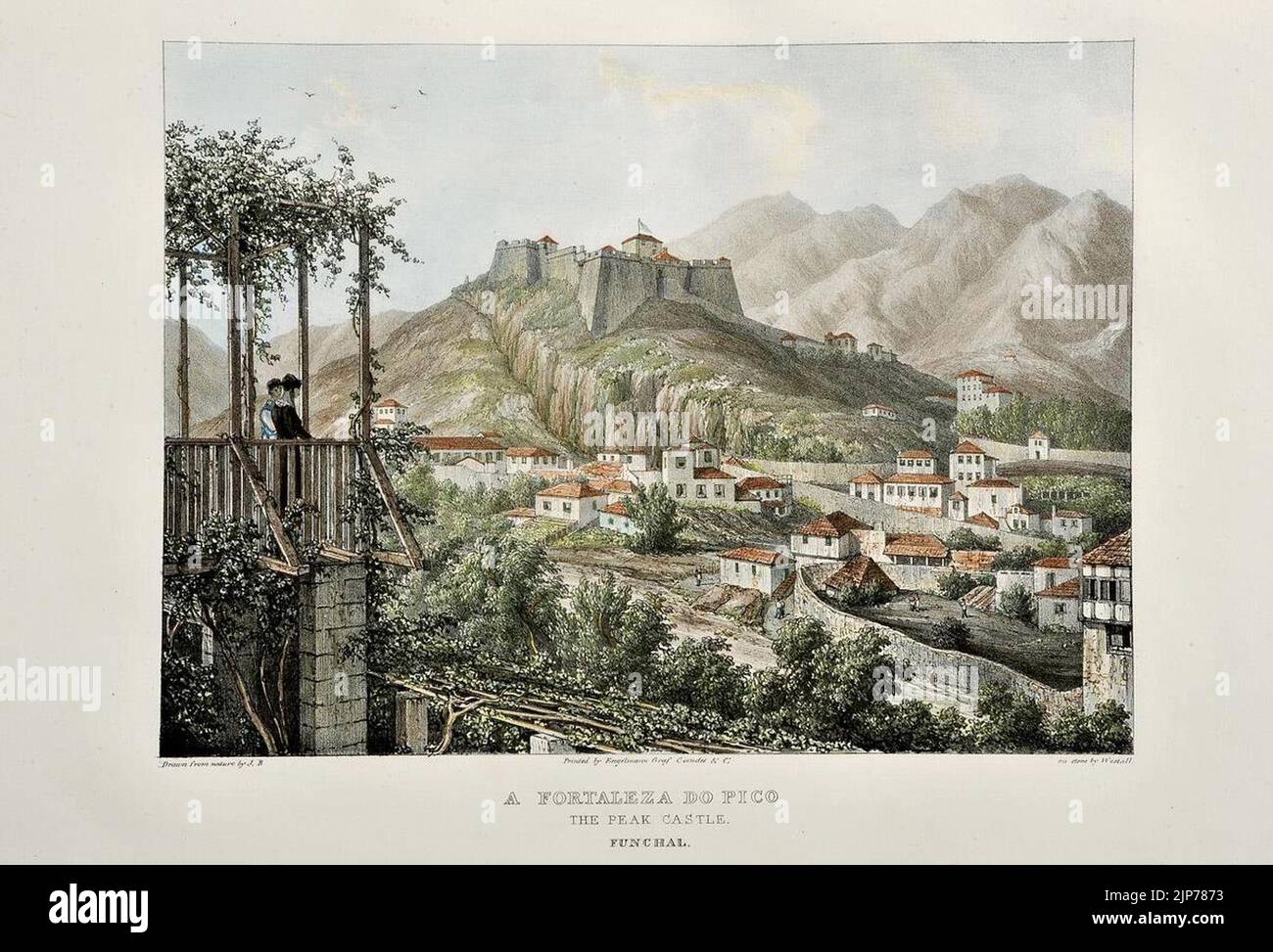 The Peak Castle di James Bulwer (1825) Foto Stock