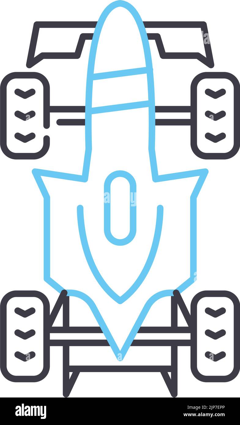icona della linea di corsa della distanza, simbolo del contorno, illustrazione vettoriale, segnale concettuale Illustrazione Vettoriale