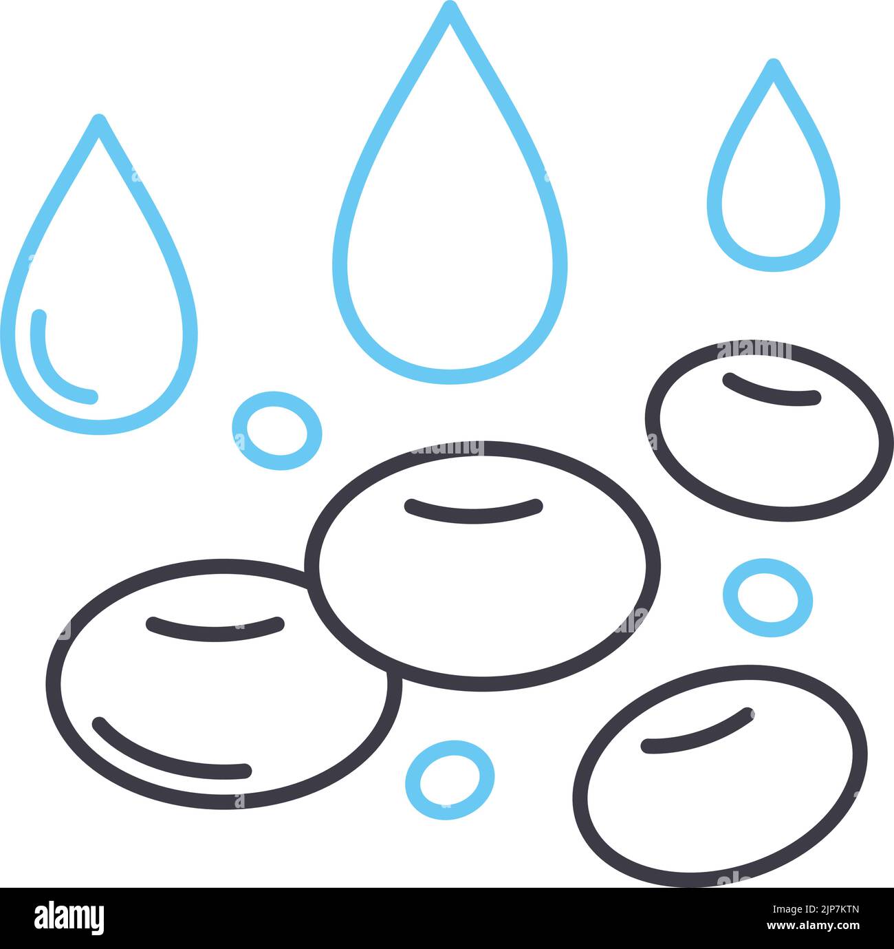 icona della linea del sangue, simbolo del contorno, illustrazione vettoriale, segnale concettuale Illustrazione Vettoriale