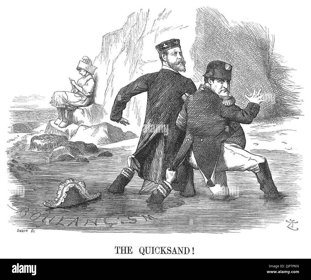 Il Quicksand (Punch, 1890-09-20) Foto Stock