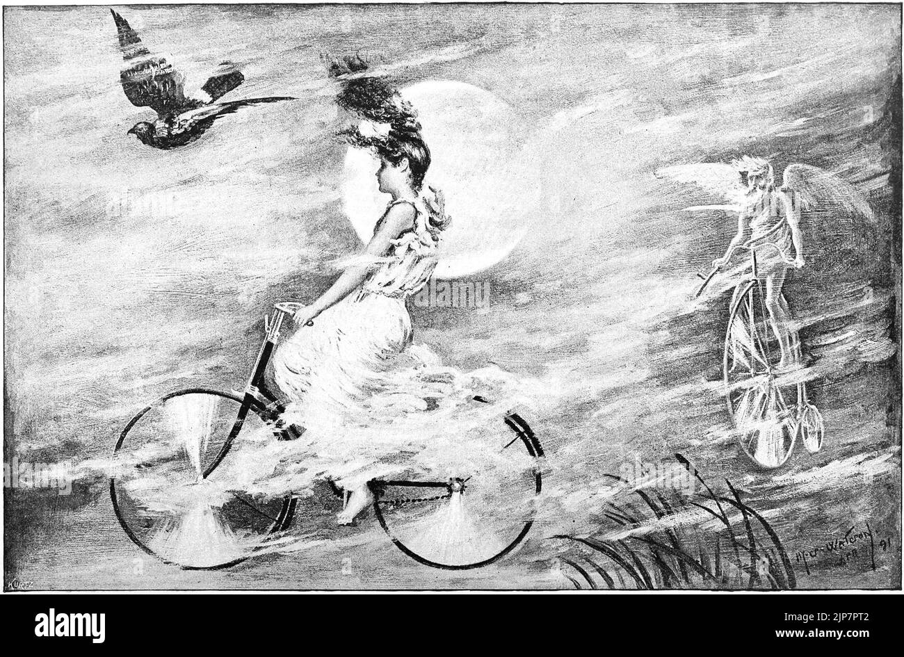 La gara di cicli. (A fantasia da Hy. S. Watson). Foto Stock