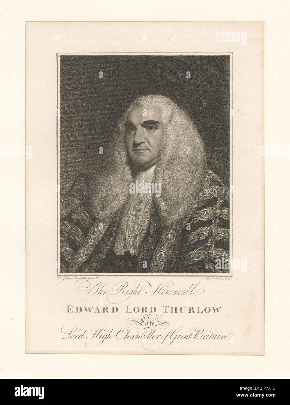 Il giusto onorevole Edward Lord Thurlow, compianto Signore Alto Cancelliere della Gran Bretagna Foto Stock