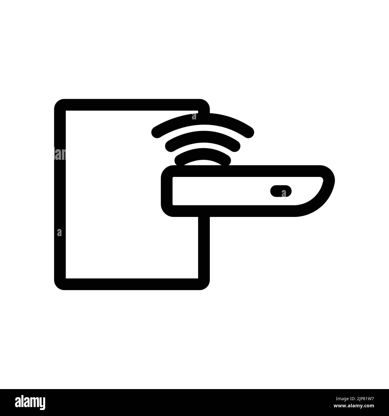 Icona porta automatica. Icona relativa alla tecnologia. Dispositivo intelligente. Stile icona linea. Design semplice modificabile Illustrazione Vettoriale