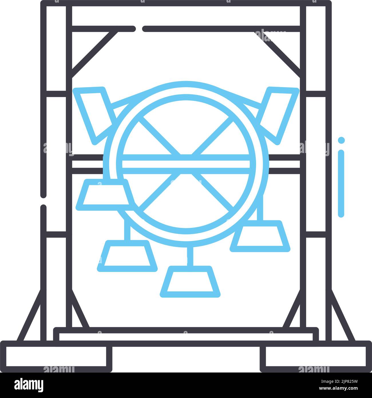 icona della linea di processo del tecnico, simbolo del contorno, illustrazione vettoriale, simbolo del concetto Illustrazione Vettoriale